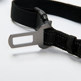 Multipurpose Seatbelt Handsfree Leash & Poop Bag Holder Set - Black