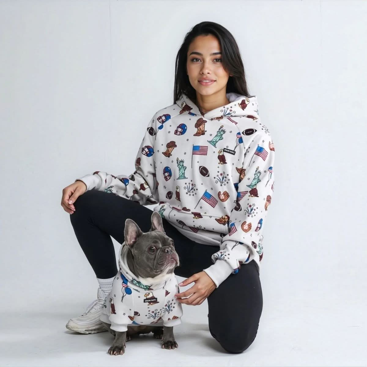 The USA Human Hoodie - Grey – SPARK PAWS