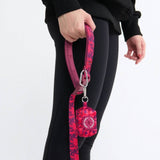 Multipurpose Seatbelt Handsfree Leash & Poop Bag Holder Set - Fuchsia Camo