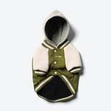 Dog Varsity Jacket - Olive