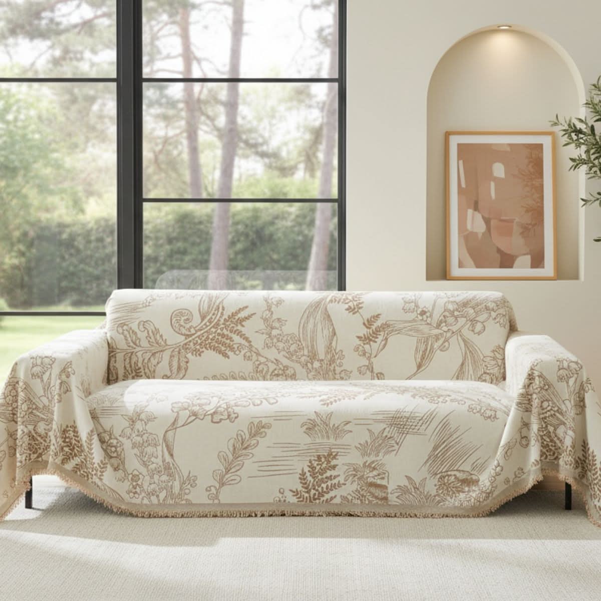 Pet Couch Cover - Lily of The Valley Beige – SPARK PAWS