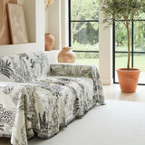 Pet Couch Cover - Lily of The Valley Black