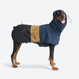 Dog Raincoat - Blue Gold Black||size:3XL,4XL