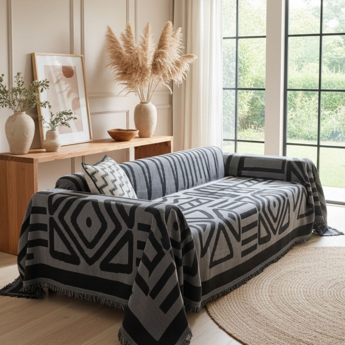 Pet Couch Cover - Boho Dark Grey – SPARK PAWS