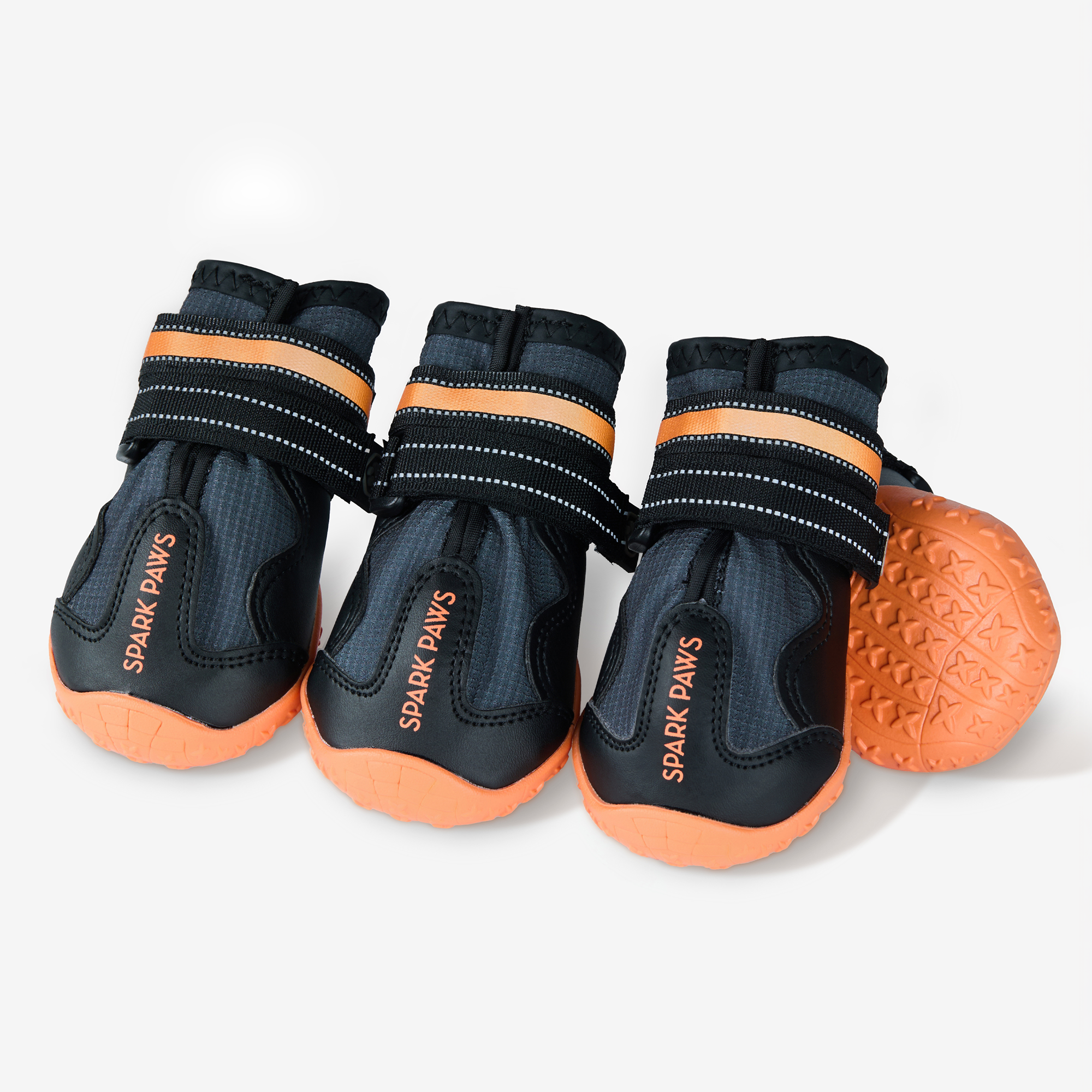 348・355   doggie_s paw Spark Paws 365 - The All-Season Dog Shoes - Black Orange – SPARK PAWS