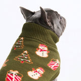 Christmas Knit Dog Sweater - Gingerbread