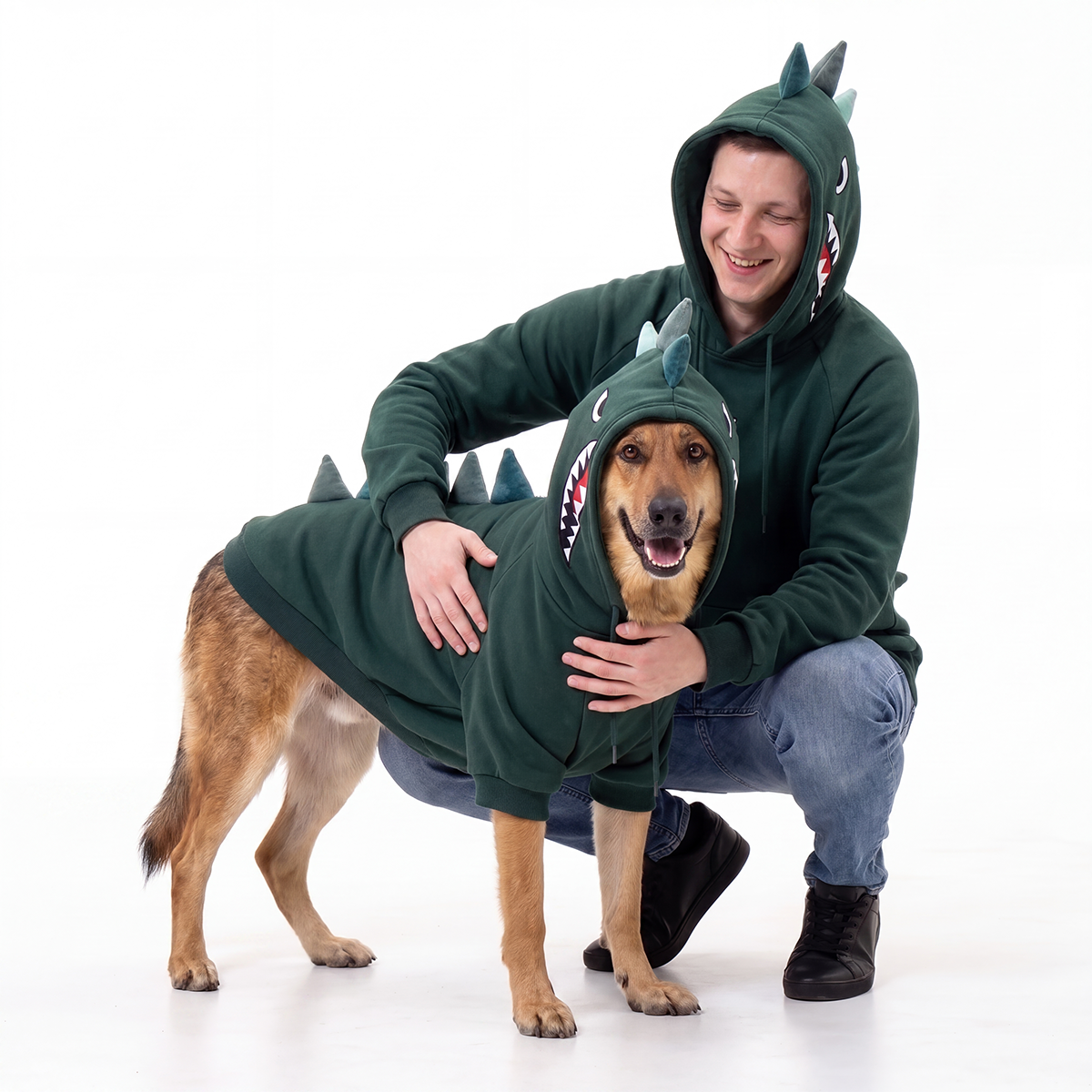 Halloween Dog & Human Matching Hoodie Set – Dinosaur – SPARK PAWS