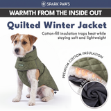 Green Quilted Winter Jacket||size:S,M,L,XL,2XL,3XL,4XL