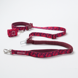 Multipurpose Seatbelt Handsfree Leash & Poop Bag Holder Set - Fuchsia Camo