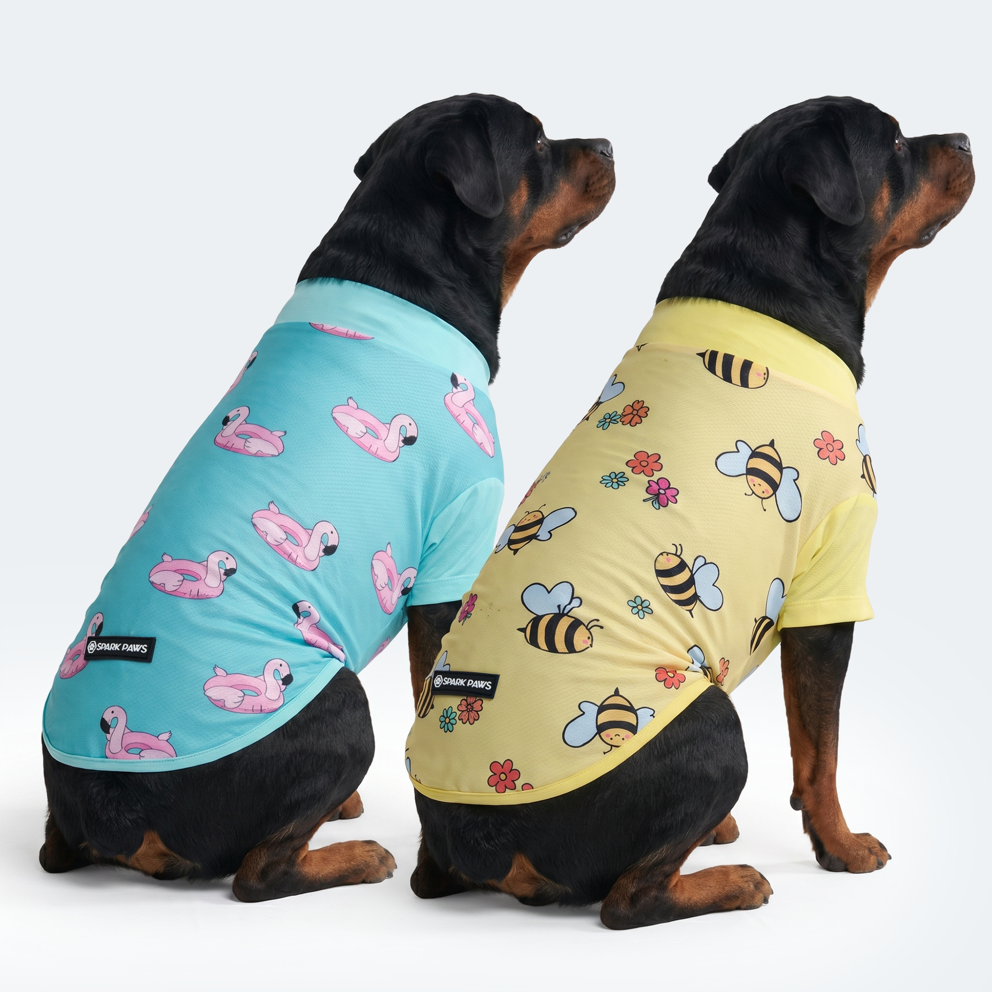 Sunblock Dog T-Shirt (2-pack) - Bees Flamingo – SPARK PAWS