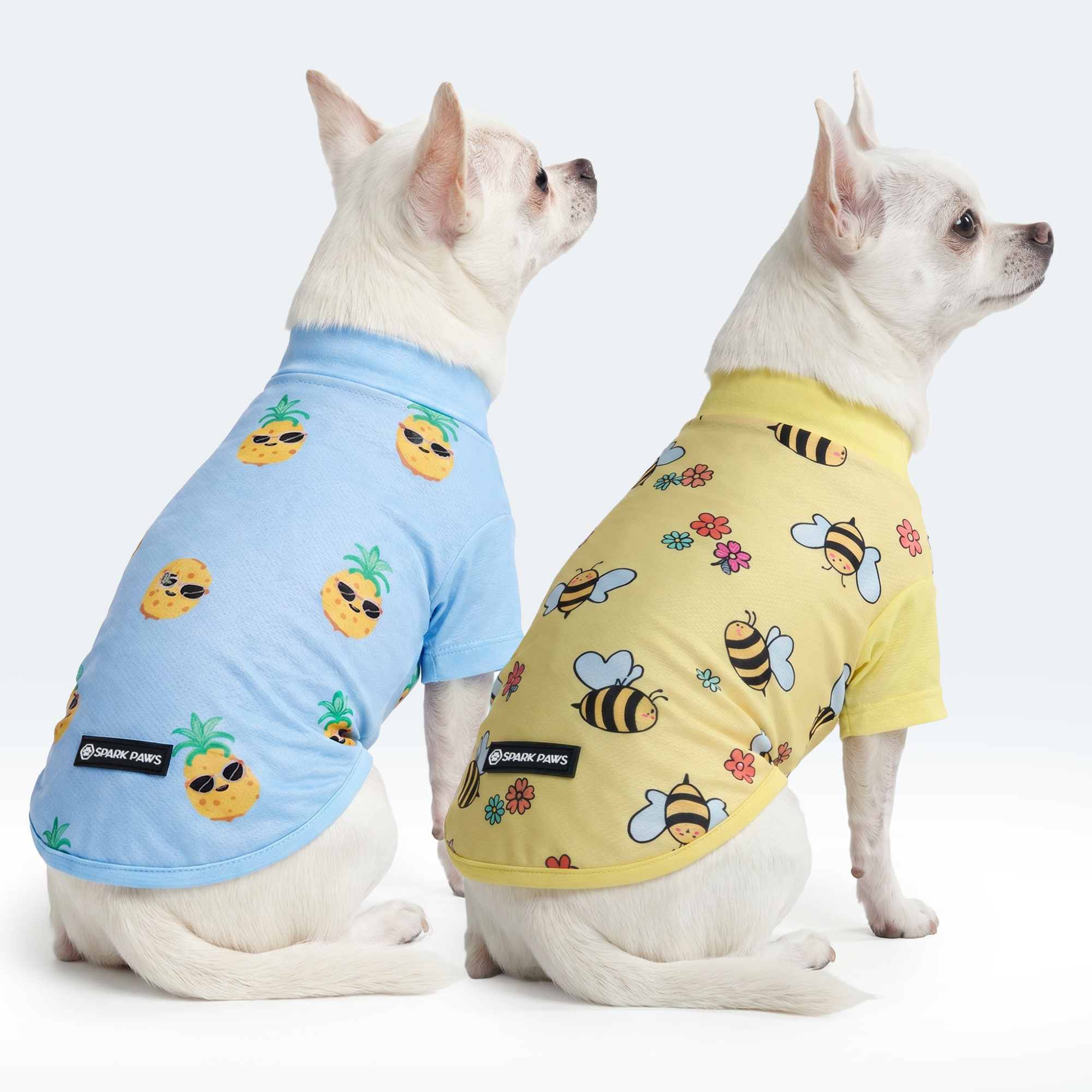 Sunblock Dog T-Shirt (2-pack) - Bees Pineapple – SPARK PAWS