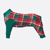Dog Pajama - Green and Red Plaid
