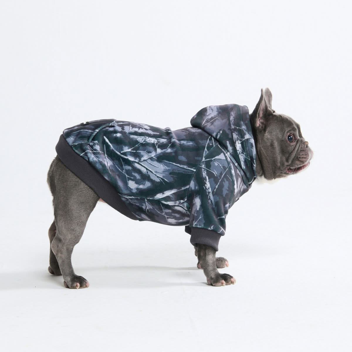 Concrete Wood Dog Hoodie - Asphalt – SPARK PAWS