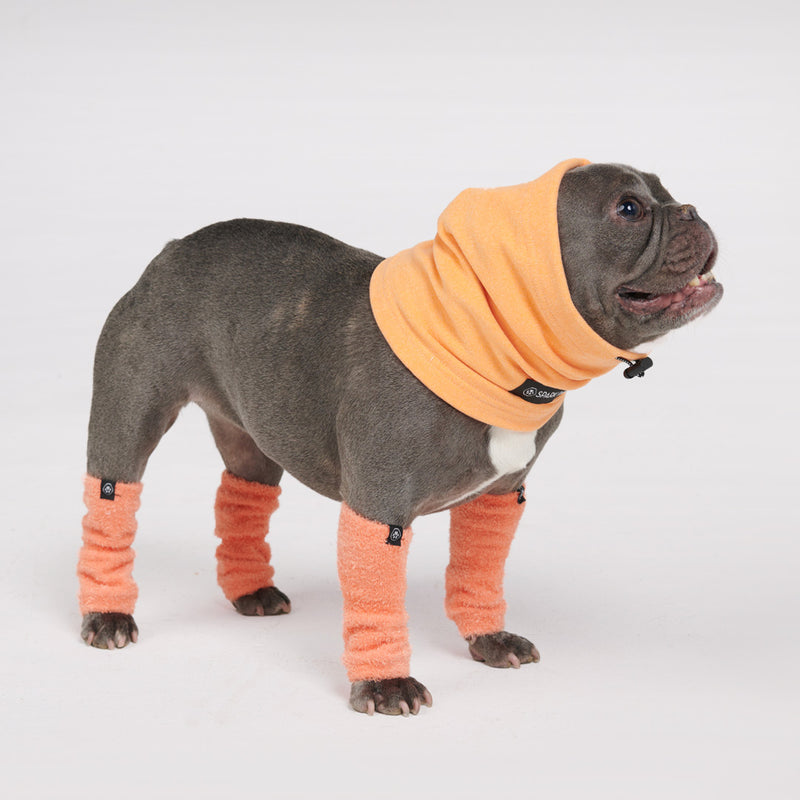 Stretchy Fleece Dog Leg Warmer Sleeves - Orange