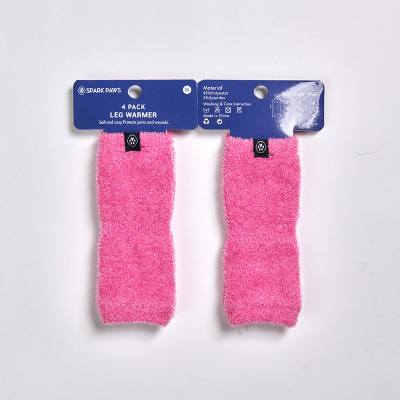 Stretchy Fleece Dog Leg Warmer Sleeves - Pink