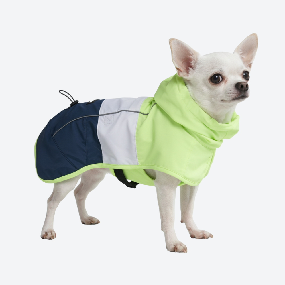 Breatheshield™ Dog Raincoat - Lime White Navy – SPARK PAWS