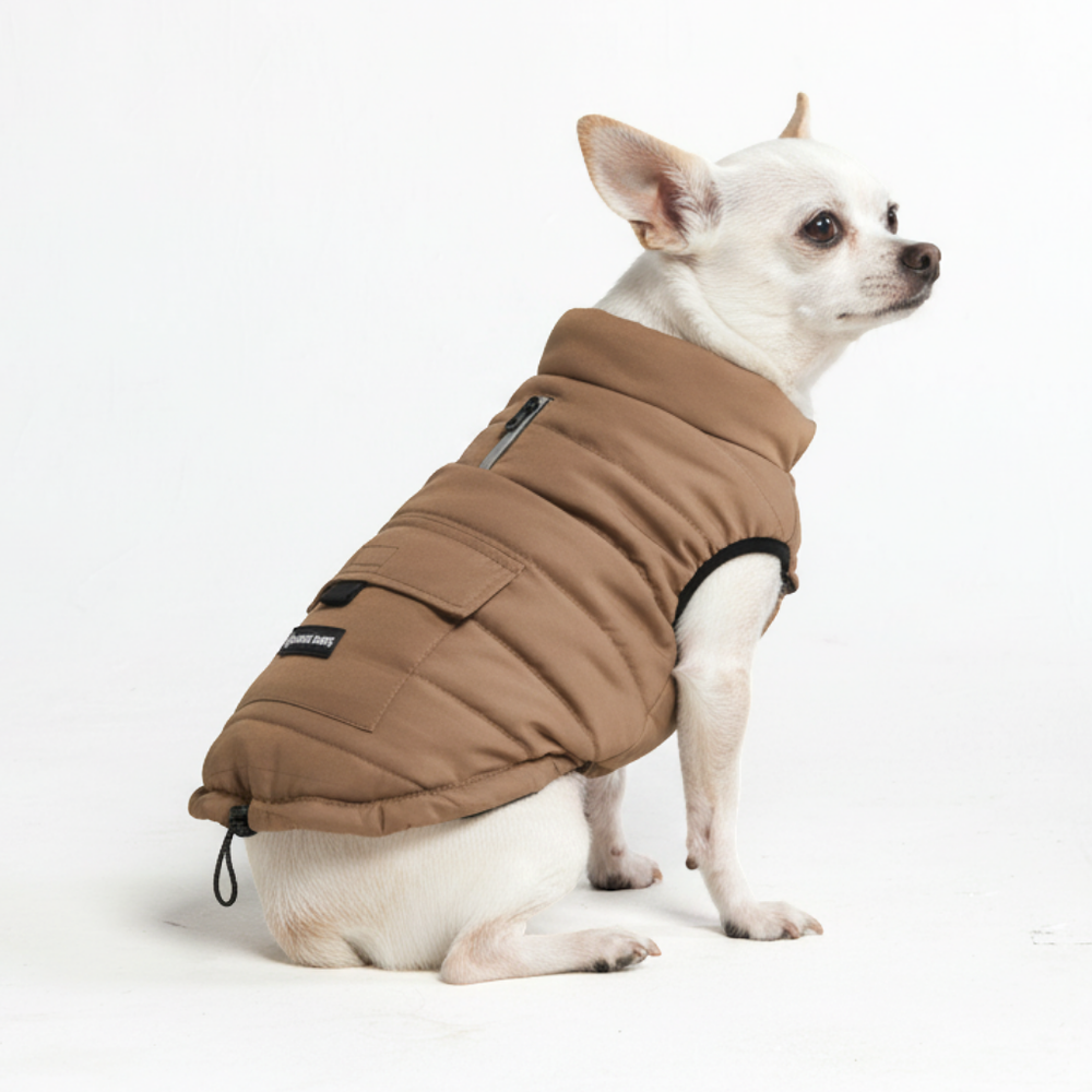 WarmShield Water-Resistant Jacket - Tan – SPARK PAWS