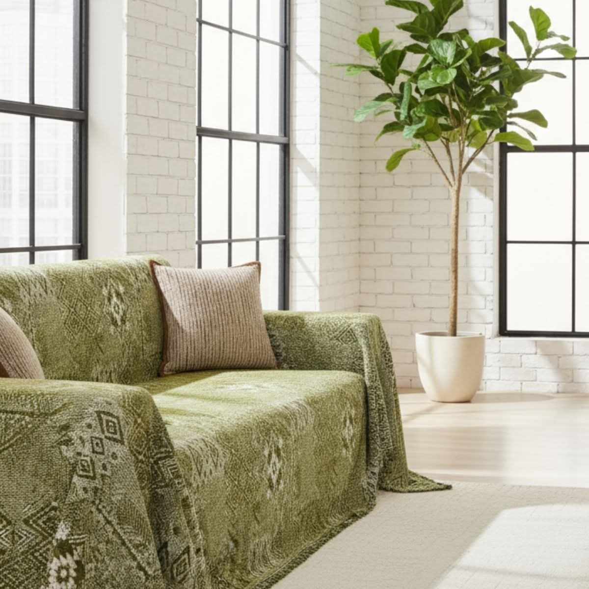 Pet Couch Cover - Rustic Bohemian Green – SPARK PAWS