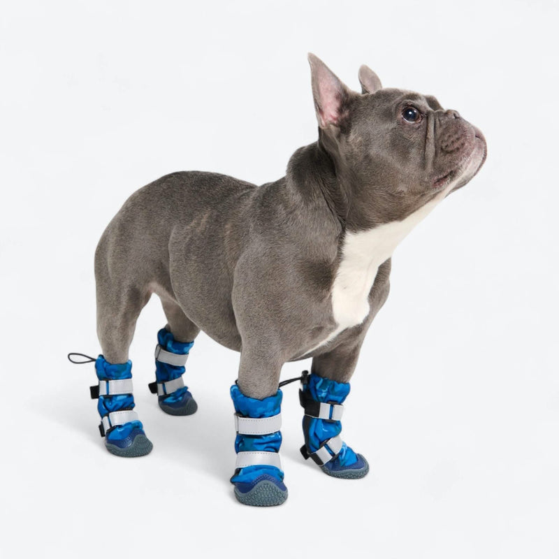 Flex Shell Waterproof Dog Boots - Blue Camo
