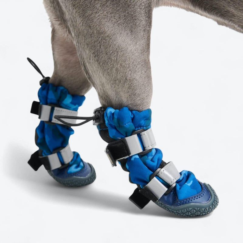 Flex Shell Waterproof Dog Boots - Blue Camo