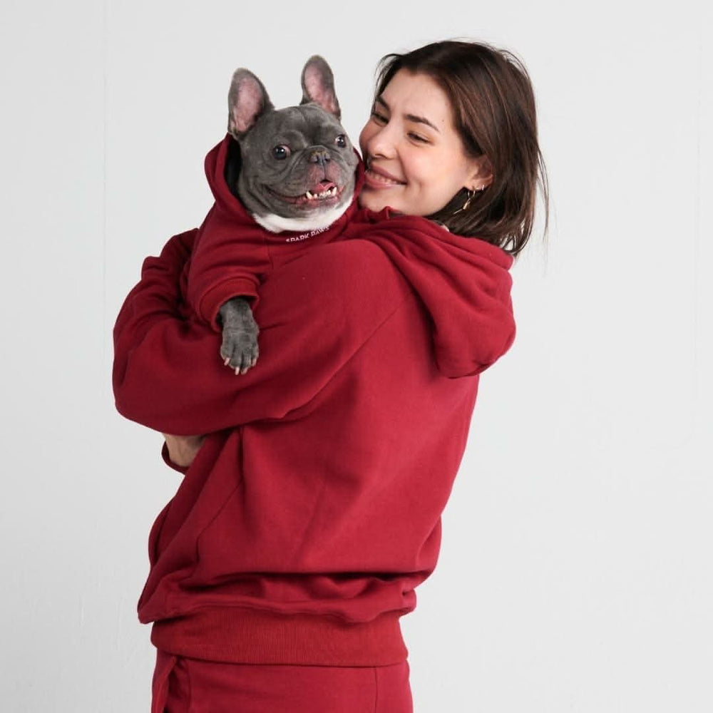 Essential Human Hoodie - Burgundy – SPARK PAWS Essential Human Hoodie - Burgundy – SPARK PAWS