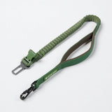 Multipurpose Seatbelt Handsfree Leash & Poop Bag Holder Set - Army Green