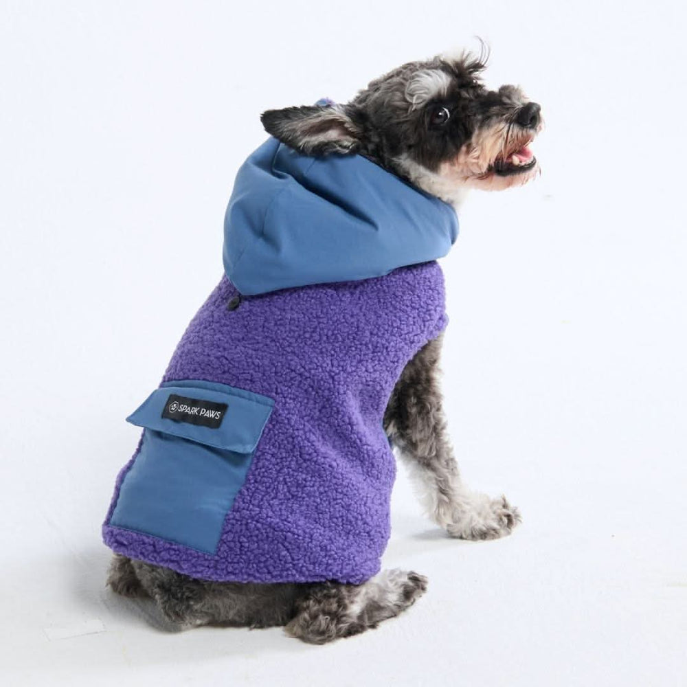 Reversible Dog Jacket - Purple and Blue – SPARK PAWS
