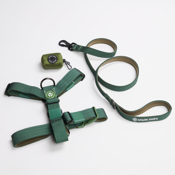 Comfort Control No-Pull Dog Harness Set - Army Green
