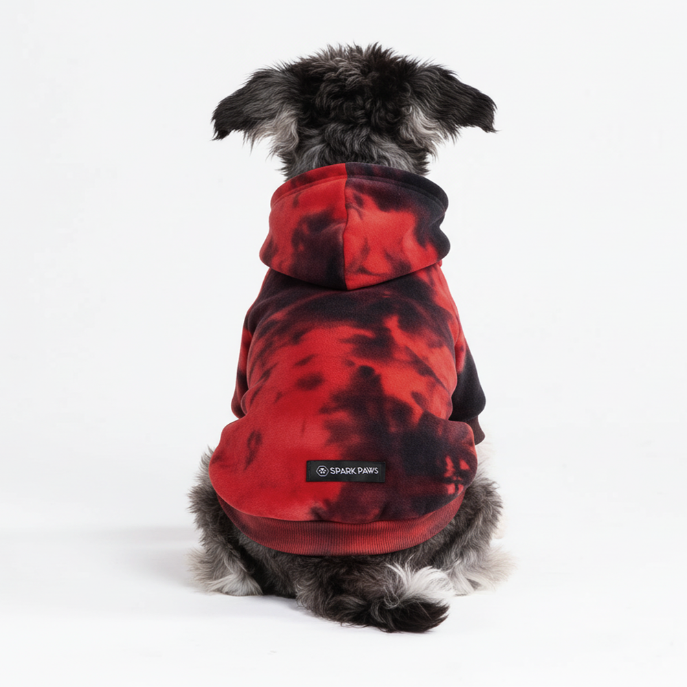 SPARK PAWS ベルベット　ヒューマン&犬用　パーカー3点セット Velvet Dog Hoodie - Red & Black – SPARK PAWS