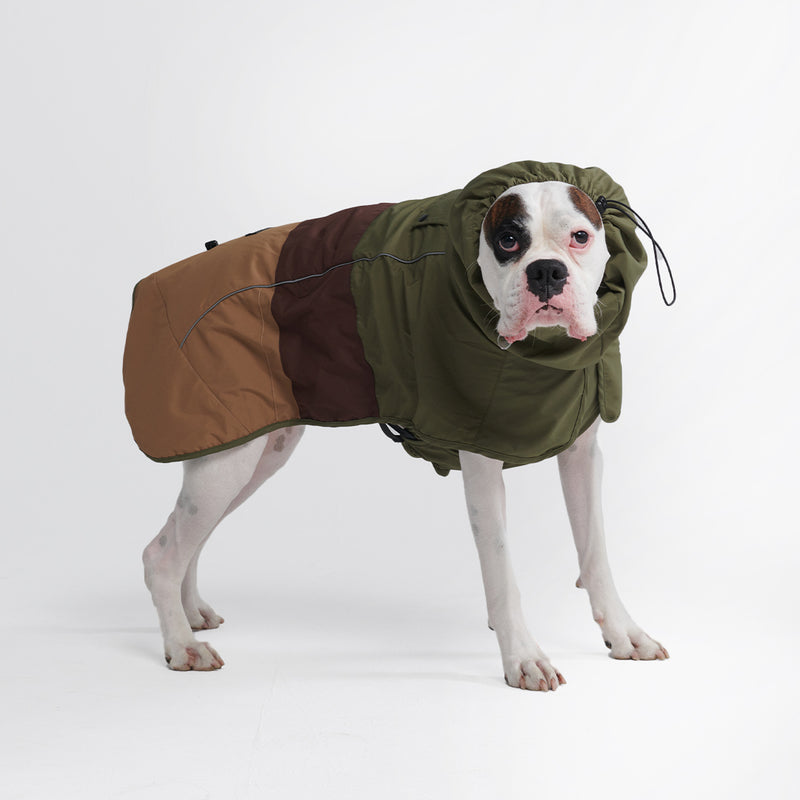 Breatheshield™ Dog Raincoat - Green Brown Tan