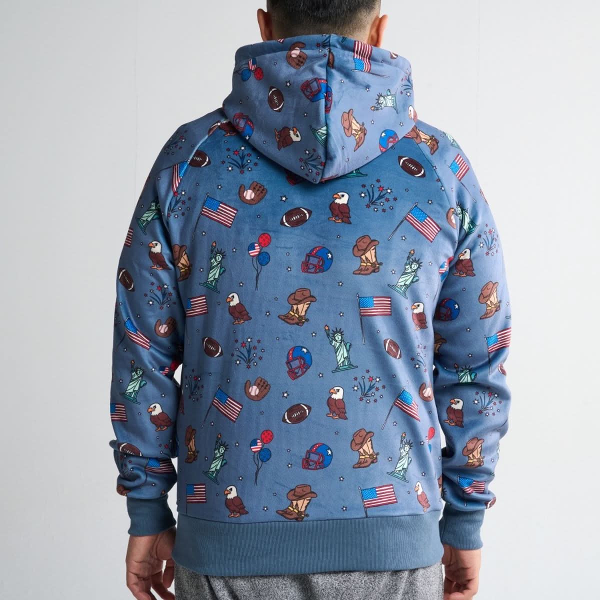 The USA Human Hoodie - Blue – SPARK PAWS