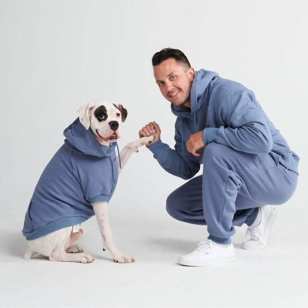 Essential Human Hoodie - Slate Blue – SPARK PAWS