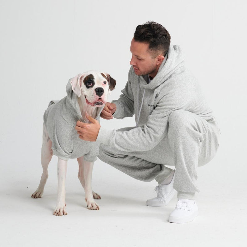 Essential Dog Hoodie - Light Grey