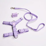 Leash and Poop Bag Holder Set - Lilac