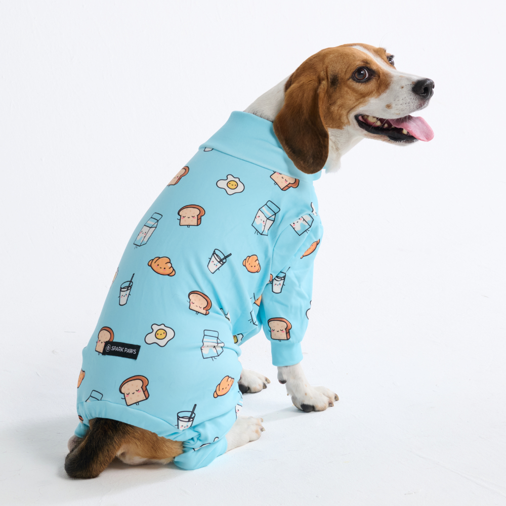 Dog Pajama - Breakfast Blue – SPARK PAWS