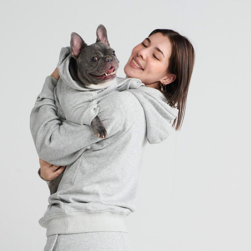 Essential Dog Hoodie - Light Grey