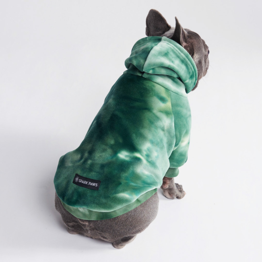 Velvet Dog Hoodie - Emerald Green – SPARK PAWS