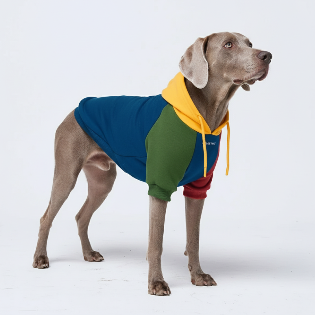 Primary Color Block Dog Hoodie – SPARK PAWS