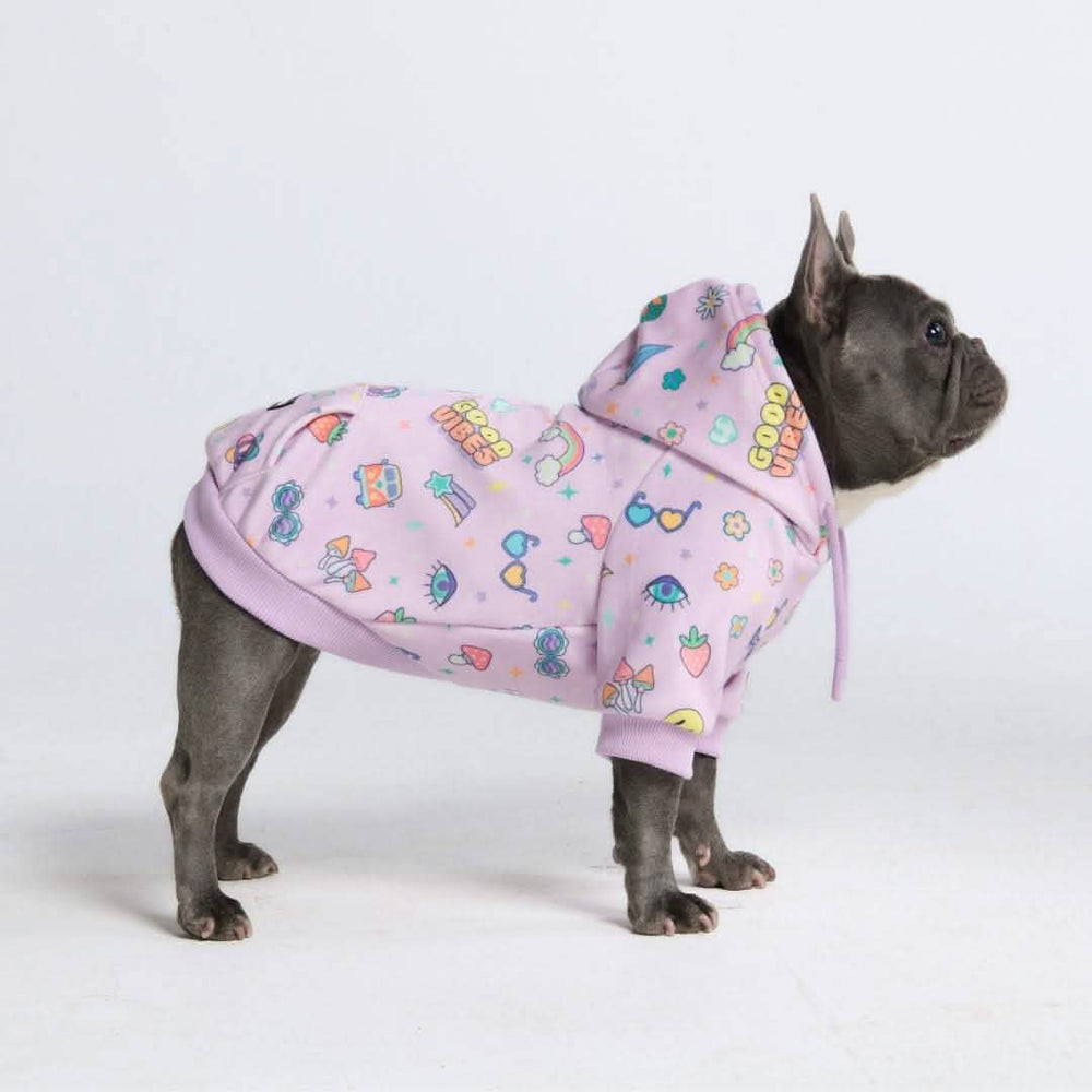 Good Vibes Dog Hoodie - Purple – SPARK PAWS