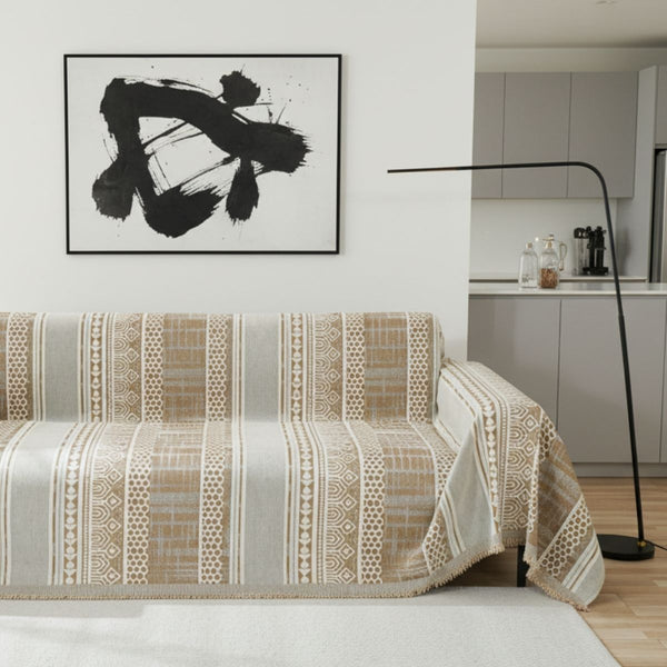 Pet Couch Cover - Modern Mosaic Beige