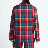 Human Pajama Top - Green and Red Plaid