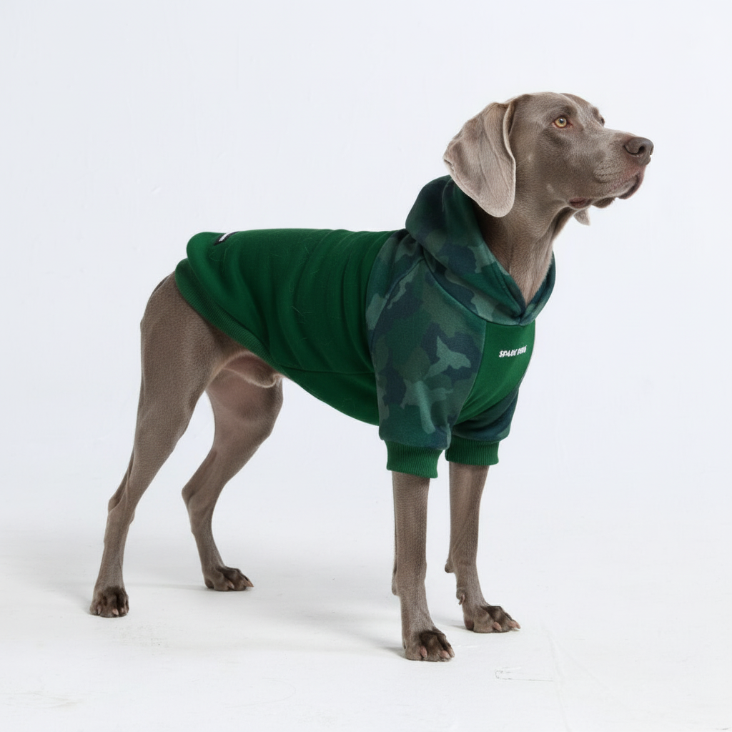 Forest Camo Dog Hoodie 3XL