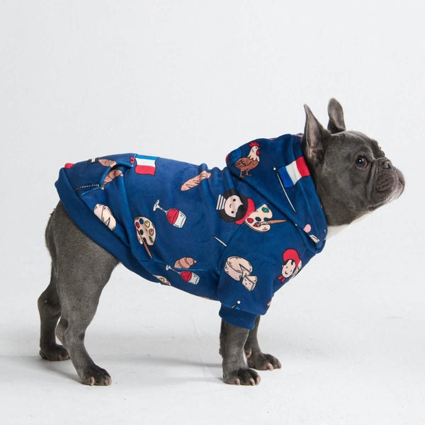 The France Dog Hoodie - Blue – SPARK PAWS