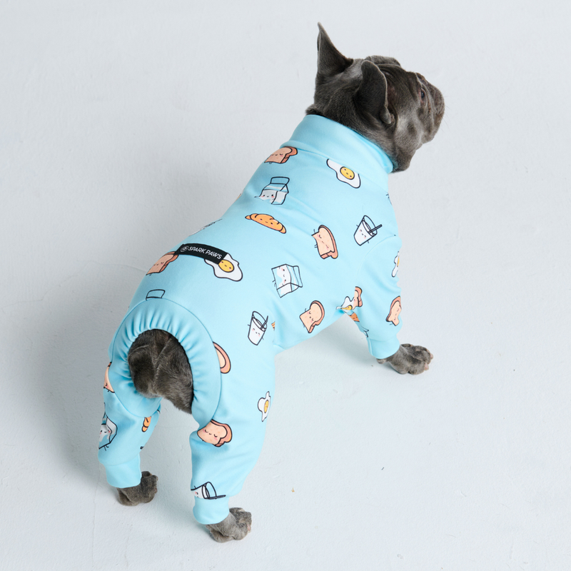 Dog Pajama - Breakfast Blue