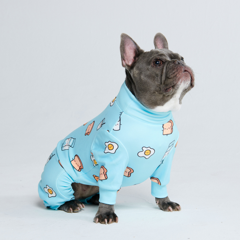 Dog Pajama - Breakfast Blue
