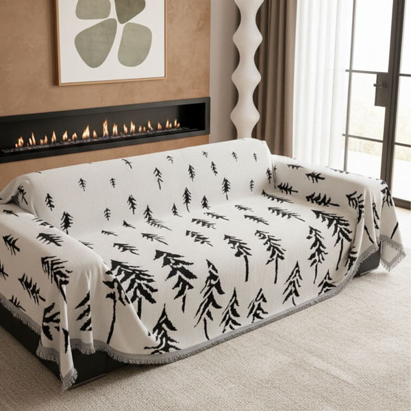 Pet Couch Cover - Pine Trees White – SPARK PAWS