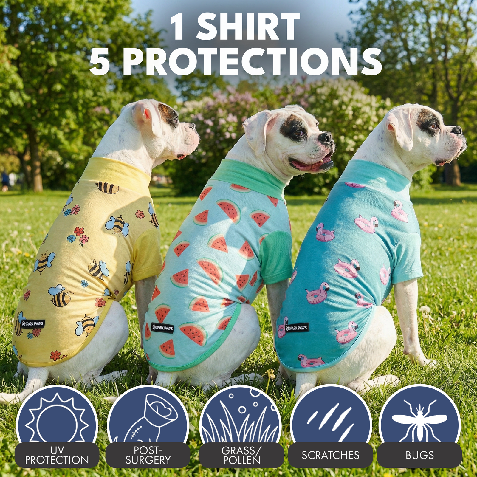 Sunblock T-Shirt 3 Pack – SPARK PAWS