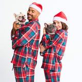 Human Pajama Top - Green and Red Plaid