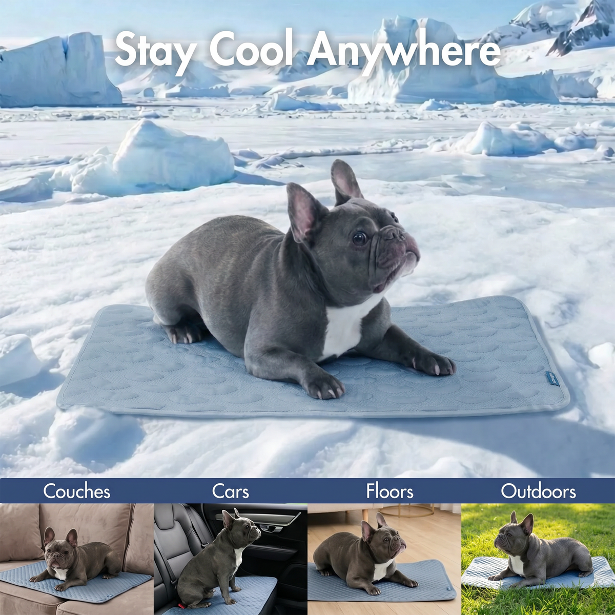 Frostcore™ Cooling Mat - Hearts Ash Blue – SPARK PAWS
