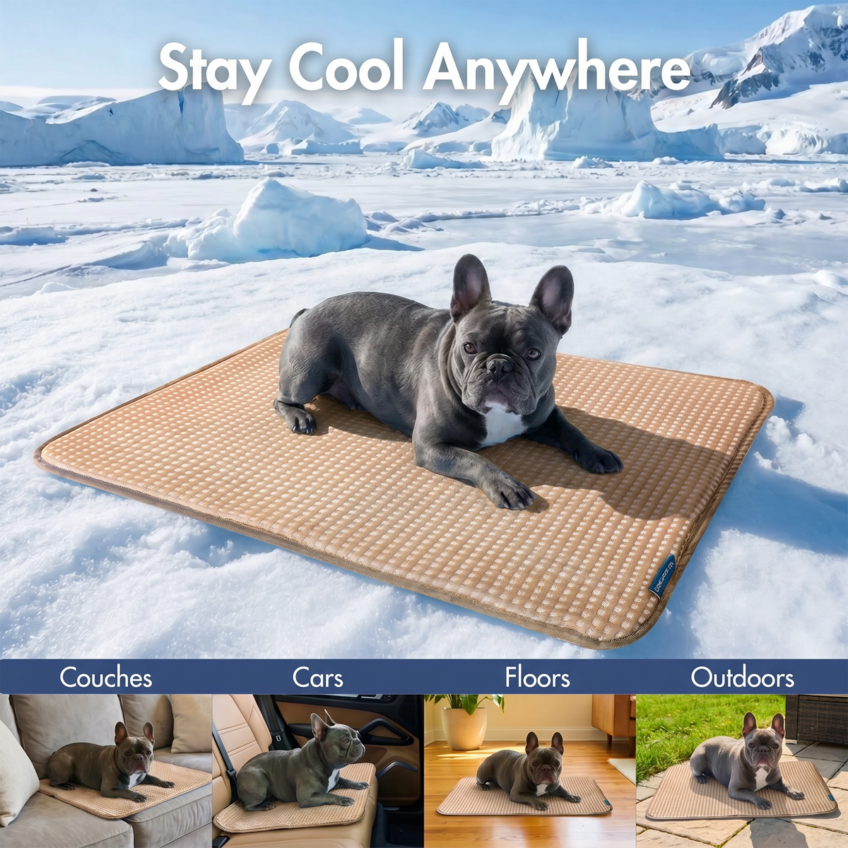 Frostcore™ Cooling Mat - Waffle Brown – SPARK PAWS